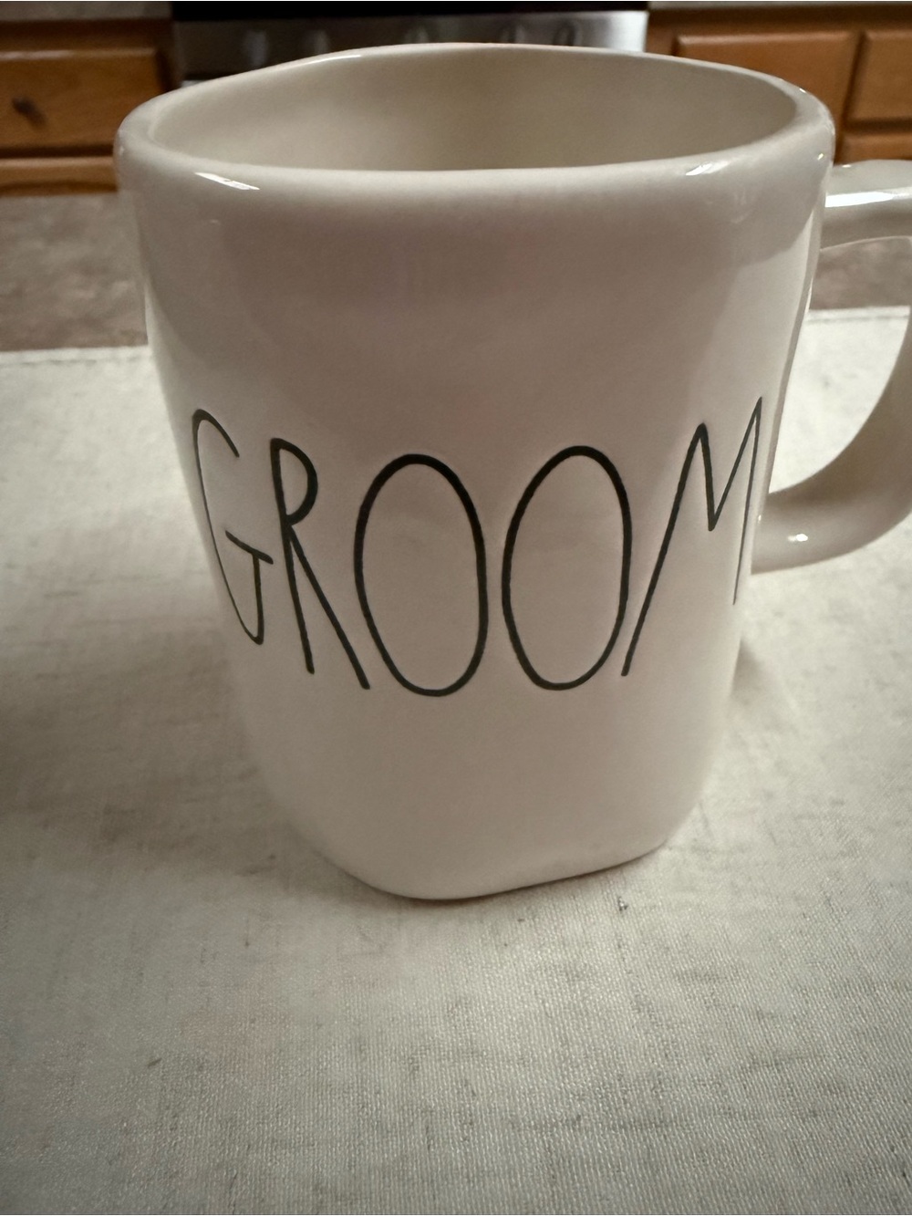 Rae Dunn Groom Ceramic Mug - White
